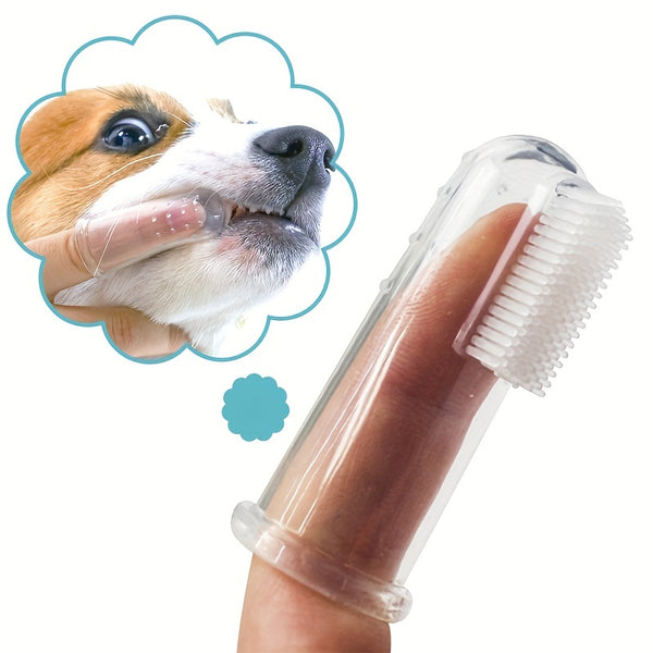 Brosse à Dents Doigt pour Chien – Nettoyage Dentaire Facile & Sans Stress