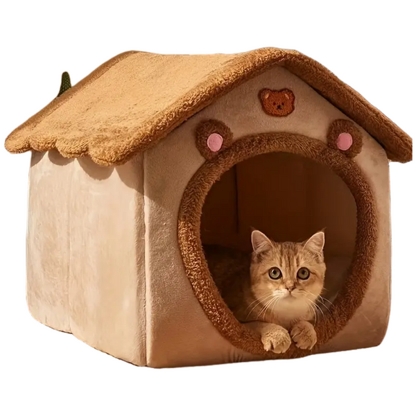 Maison Douillette Chaude pour Chien & Chat – Nid Confortable pour l’Hiver