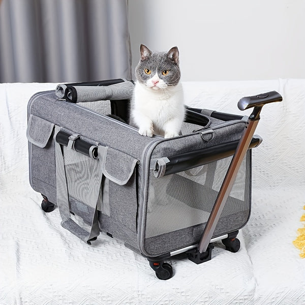 Grand Sac de Voyage Portable pour Chat & Chien – Transport Confortable et Aéré
