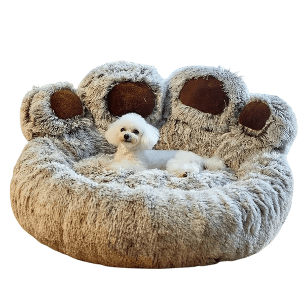 Nid en Forme de Patte d’Ours pour Chat & Petit Chien – Coussin Douillet et Chaud